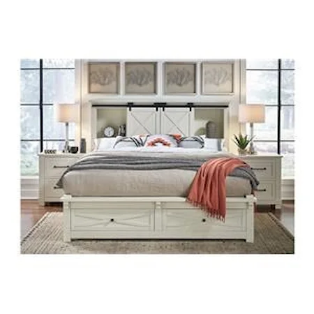 Queen Bookcase Bed with Footboard Storage